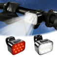 thumbnail image 2 of High Brightness Detachable Light Set 10 LED Front and Rear Warning Taillight with Long Lasting Battery for Night Riding 2PCS, 2 of 9