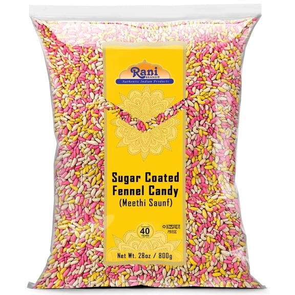 Rani Sugar Coated Fennel Candy 28oz (800g) ~ Indian After Meal Digestive Treat | Vegan | Gluten Friendly | NON-GMO | Kosher | Indian Origin