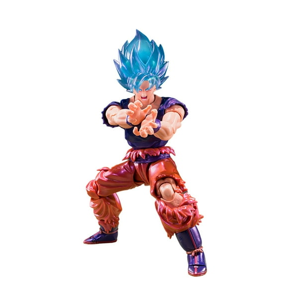 Genuine Bandai Shf Dragon Ball V Jump30 Anniversary Magazine Limited Sun Wukong Super Blue Realm King Boxing Anime action Figure