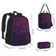 thumbnail image 2 of Easygdp Black Dark Blue Purple Mochila para Niños y Niñas con Set de Caja de Almuerzo y Estuche para Lápices 3 en 1, Mochila Escolar Estampada para Adolescentes, 2 of 7