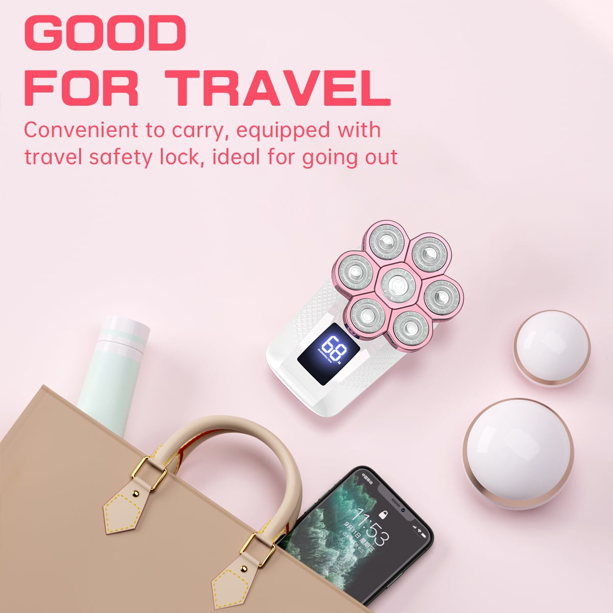 Women Electric Razors, 7D Electric Shaver for Women, 5 in 1 Lady Shavers, Wet/Dry Bikini Trimmer, Rechargeable Facial Hair Removal, Painless Face Razor for Arms Legs Armpit Pubic Area