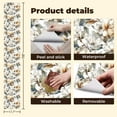 thumbnail image 5 of Peel and Stick Wallpaper 17.7in x 9.8ft Elegant Watercolor Magnolia Flowers Leaves Contact Paper Vinyl Self-Adhesive Removable Wall Paper for Bedroom Kitchen Cabinet Décor Renter Friendly, 5 of 8