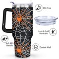 thumbnail image 3 of 40 Oz Halloween Tumbler with Handle and Straw Black, Double Wall Vacuum Reusable Stainless Steel Water Bottle Leak Proof Insulated Travel Mug Scary Iced Coffee Cup, for Iced or Cold Beverages, 3 of 7