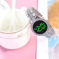 thumbnail image 1 of Reloj electrónico led con forma de ladrillo, reloj de mujer con correa de acero de lujo ligero, reloj de mujer, reloj de moda para estudiantes femeninas, 1 of 6