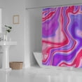 thumbnail image 3 of Coolnut Bath Shower Curtain Liners Marble Oil Painting Streaks 66x72in Polyester Waterproof with 12 Curtain Hooks, 3 of 6