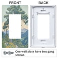 thumbnail image 3 of Yayeee Rocker Switch Wall Plate 1-Gang 4.6"x2.9" Home Decorative Outlet Cover, Beige Mountain, 3 of 6