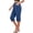 Blue, variant on Capri Pants for Women Plus Size Womens Solid Color Button Rolled Hem Linen Outdoor Sport Hiking Trousers with Pockets