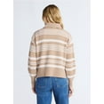 thumbnail image 5 of Free Assembly Women's and Women's Plus Half Zip Sweater with Long Sleeves, Midweight, Sizes XS-4X, 5 of 7