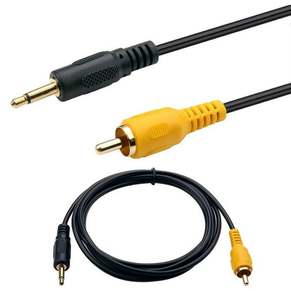 3.5mm to RCA Cable -3.5mm 1/8 inch Mono Male Plug to RCA Male Jack Audio Cable Cord Gold Plated 1.8m (6Ft)