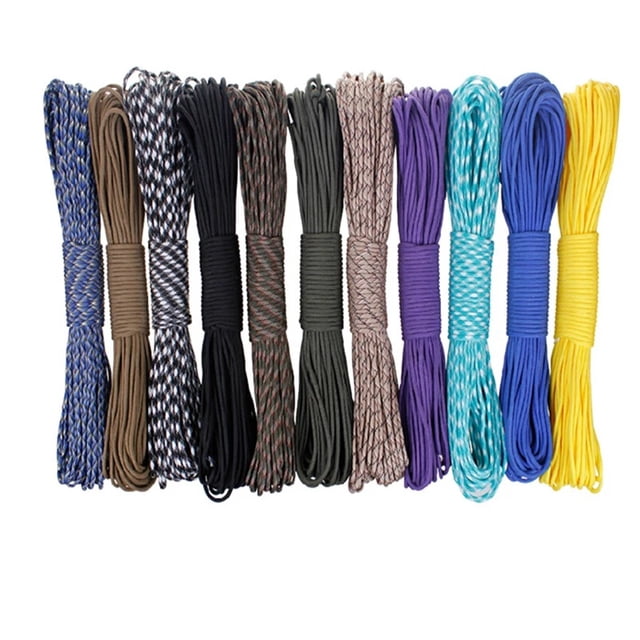 31 metros Dia.4mm 9 núcleos de soporte Paracord para cuerda de paracaídas de supervivencia cordón Camping escalada Camping cuerda senderismo tendedero, verde