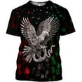 thumbnail image 3 of Mostprints Custom Mexico Shirts Personalized Name Mexican 3D Flag Shirt for Men Women Aztec Unisex US Eagle Pride Camisas (M), 3 of 8