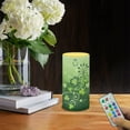 thumbnail image 2 of COEQINE Clover Polka Dot Green LED Flameless Candles Battery Operated with Remote Timer Realistic Electric Candle Pillar Lights Color Changing for St. Patrick's Day Home Indoor Outdoor Decor, 2 of 7