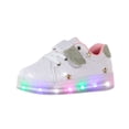 thumbnail image 2 of Tenis Kuali Shoes Niña Luces Escolar Velcro Comodo PEQUEÑOS PASOS M-412 TALLA 17 CM BLANCO, 2 of 5