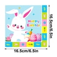 thumbnail image 3 of 20Pcs Easter Guest Napkins,Spring Easter Eggs & Bunny Disposable Paper Napkins Colorful Dinner Hand Towel Napkins for Home Holiday Party,Table Decorative Papers,Food Grade Supplies,6.5"x6.5", 3 of 9