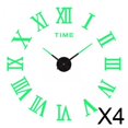 thumbnail image 1 of Reloj de pared sin marco,Luminoso reloj de pared sin marco pegatinas Oficina,DIY decoración de pared moderna y silenciosa habitación del hogar,grande con números dormitorio, 1 of 8