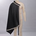 thumbnail image 4 of LEKWK Mens Medieval Half Shoulder Cape Renaissance Cloak with Embroidered Trim Lightweight Classic Halloween Costume Gothic Wizard Cosplay, 4 of 7