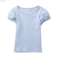 thumbnail image 2 of Kureaily Soft Girls Short Sleeve T Shirt Cute Puff Sleeve Top Comfortable Casual Tee For Toddler And Kids 2-3 Years, 2 of 4