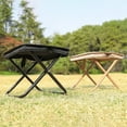 thumbnail image 2 of Hyasfey Outdoor Folding Stool with Carry Bag Portable Lightweight Heavy Duty Camping Backpacking Beach Picnic Fishing Collapsible Chair Seat, 2 of 7