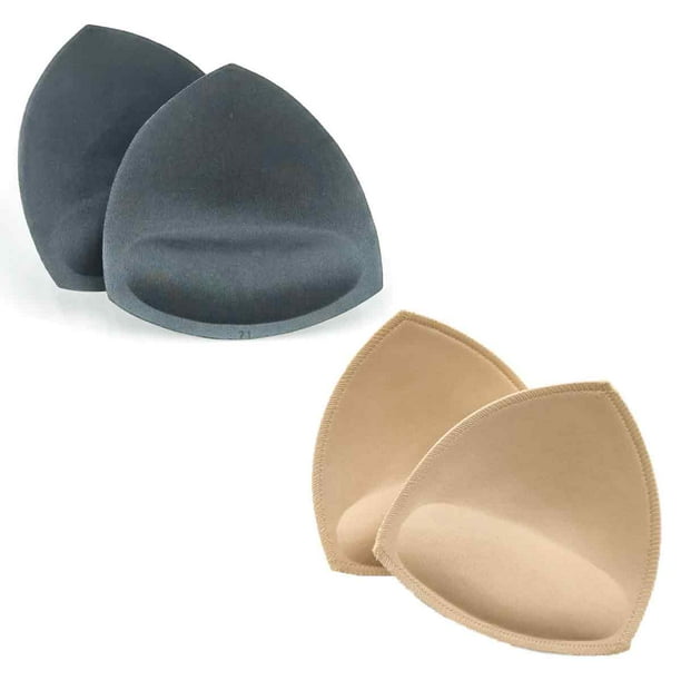 pares de insertos de copa de sujetador para mujer, almohadillas triangulares para sujetador deportivo, relleno de inserto de sujetador extraíble para trajes de baño, bikini, traje de baño
