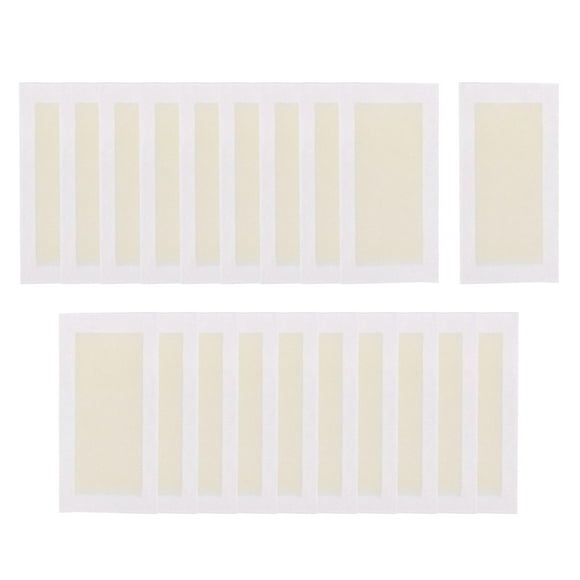20 tiras de cera desechables para todo tipo de piel, tiras de cera suaves para la parte del labio, axilas, barbilla, cejas, mujeres amarillo