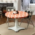 thumbnail image 2 of Round Custom Fitted Vinyl Tablecloth with Flannel Backing Halloween, 2 of 5
