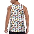 thumbnail image 3 of Easygdp Colorful Numbers Men's Tank Top, Sleeveless Muscle T Shirts, Breathable, Quick-Dry, Loose for Gym, Running, Fitness - Small, 3 of 9
