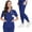 Royal Blue, variant on VIAOLI Women's Scrubs Set - V-Neck Top & Elastic Waist Pants for Nurses & Doctors, Multiple Colors