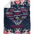 thumbnail image 4 of 50th Wedding Anniversary Personalized Blankets Gifts for Couples Husband Wife Dad Mom Grandma Grandpa Throw Blanket 50 Years of Marriage Anniversary Celebration Gift Ideas Cozy Fleece Sherpa Blanket, 4 of 5