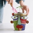 thumbnail image 5 of Abstract Color Face Plants Pots Ornament, Unique Head Planter With Sculptural Art Home Decoration For Indoor Outdoor Garden, 5 of 5