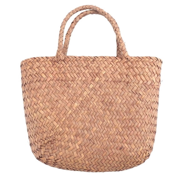 Casual Straw Bag Natural Wicker Tote Bags Women Braided Handbag For Garden Handmade Mini Woven Rattan