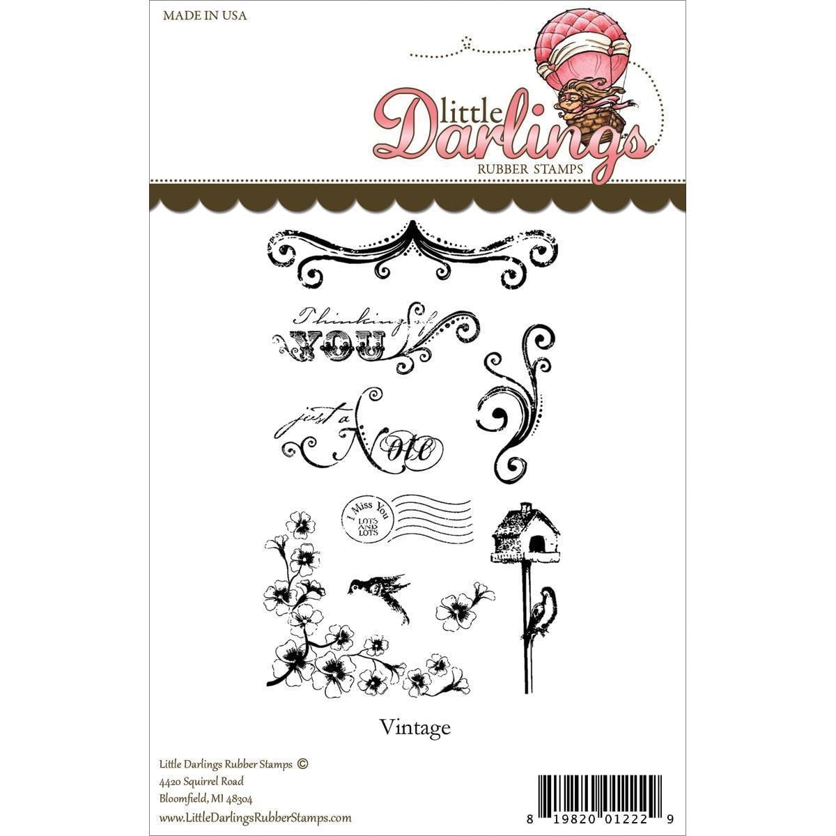 4 by 6-Inch Coffee Sentiments Little Darlings Unmounted Rubber Stamp 