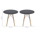 thumbnail image 3 of Set de Comedor Oslo 80 Mundo In Mesa Negra y 4 Sillas Eames Blanco Minimalista, 3 of 7