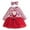 Red, variant on Hifoo Red White Striped Top With Red Mesh Skirt Party Dress Baby Girls Toddler Holiday Versatile Kids Christmas Solid Color O-Neck Dresses