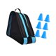 thumbnail image 4 of Bolsa para patines con asa de nailon para transportar accesorios de patinaje azul, 4 of 9