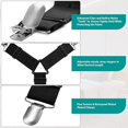 thumbnail image 3 of Correas para guardar sábanas, soporte para sábanas para esquinas, soportes para sábanas, Clips de tirantes, soporte para sábanas ajustable, sujetadores de ligas, abrazaderas para colchón, 3 of 5