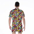 thumbnail image 2 of French Macarons Pattern Short Sleeve Men'S Rompers Casual Summer Jumpsuits Outfit, 2 of 4