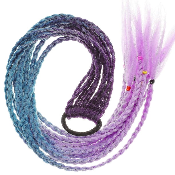 Braided Synthetic Hairpieces Braids Kids Ponytail Extension Hair Rope Extension