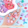 thumbnail image 3 of 100Pcs Purple Slime Charms Assorted Cute Decoden Embellishments, Kawaii Slime Accessories,Candy Heart Bear Bulk Flatback Jelly Resin Charm for Phone Junk Cases,Scrapbooking Crafting & DIY Decoration, 3 of 8
