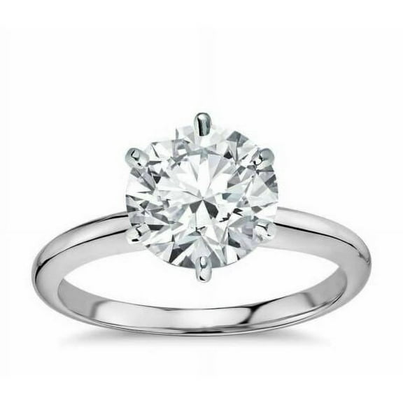 1CT Moissanite (D/VVS1) Round Cut Solitaire Ring 925 Sterling Silver Fine Jewelry for Women Gifts