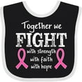thumbnail image 3 of Inktastic Together We Fight Breast Cancer Awareness Boys or Girls Baby Bib, 3 of 4