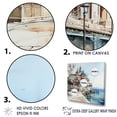 thumbnail image 3 of Designart "Winter'S Enchantment By The Beach House" Coastal Pier Floater Framed Canvas Art Print, 3 of 5