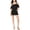 Black - black, variant on XOXO Womens Pinafore Romper Jumpsuit, Black, XX-Large