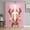 Pink, variant on Merry Christmas Semi Sheer Window Curtains 45 Inches Long, Winter Cartoon Xmas Deer Snowflake Rod Pocket Voile Silky Chiffon Curtain Light Filtering Drapes for Living Room, Kitchen, 52"x45", 2 Panels