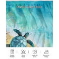 thumbnail image 7 of Sea Turtle Bed Skirt King Size 18" Drop Summer Turquoise Ocean Watercolor Shell Conch Ruffled Wrap Around Bed Skirts Adjustable Elastic Bedskirt Dust Ruffle for King Size Bed, 7 of 7