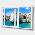 thumbnail image 2 of Open Window to Rocky Sunny Ocean - Extra Large Seashore Canvas Art, 2 of 3