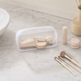 thumbnail image 4 of Clear PVC Zipper Pouch, Transparent Cosmetic Makeup Bag, Waterproof Travel Toiletry Bag, Multi Purpose Pencil Case Organizer For School Office Accessories, 7.9 Inch, 4 of 7