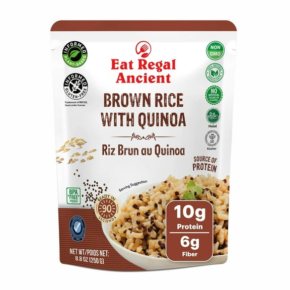 Eat Regal Brown Rice With Quinoa Ready to Eat Quick Meal 6 Pack, 8.8 Ounce