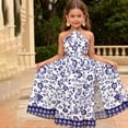 thumbnail image 4 of HAYIMI Child Bohemian Floral Summer Dress For Girls Casual With Ruffle Sleeves Versatile Special Occasion Back To School Swing Flowy Kids Sundress, 4 of 4