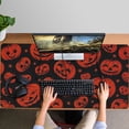 thumbnail image 4 of Long Mouse Pads for Desk,Halloween Red Pumpkins Pattern Desk Mats on Top Of Desks, Desk Mouse Pad Extra Large with 3mm Non-Slip Base and Stitched Edge for Gaming,Office,Work,Home 47.3x23.6in, 4 of 5