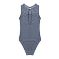 thumbnail image 5 of iEFiEL Girls Lace Splice Ballet Dance Leotard Cutout Back Gymnastics Jumpsuit, 5 of 7